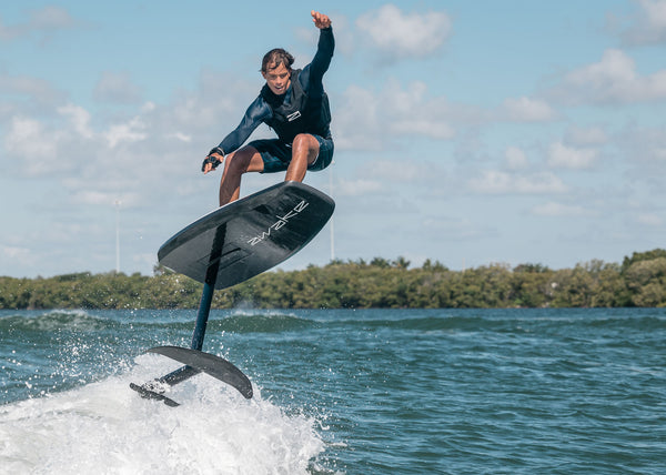 A man makes a big jump on the VINGA S.